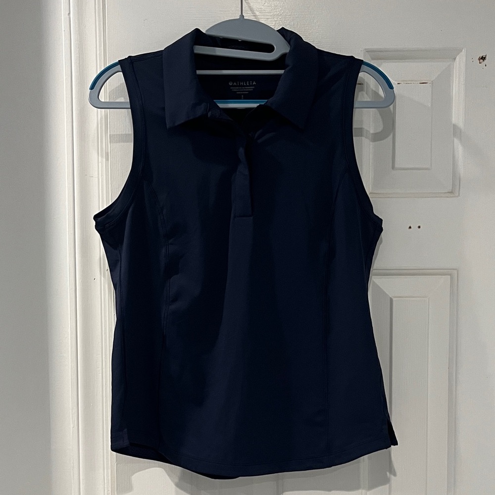 Athleta Navy Golf Polo size S
